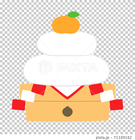 だいだいを乗せた鏡餅 正月飾り だいだいを乗せた鏡餅 正月飾り 71189182