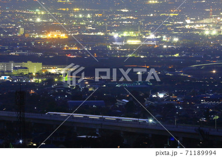 甲府の夜景とリニア 71189994