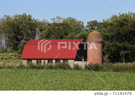北海道 オホーツク地方 牧場のある風景 北海道 オホーツク地方 牧場のある風景 71191479