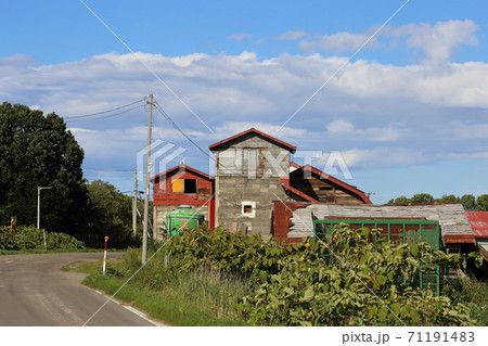 北海道 オホーツク地方 牧場のある風景 北海道 オホーツク地方 牧場のある風景 71191483