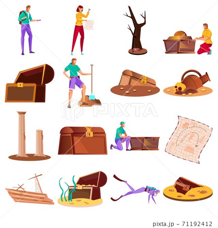 Treasure Icons Set 71192412