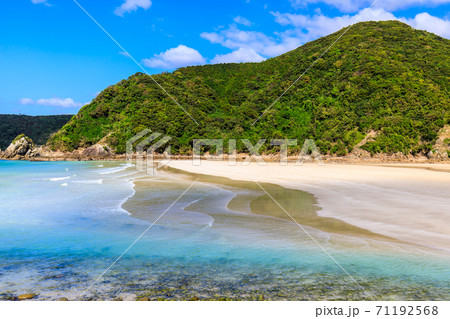 頓泊海水浴場 長崎県五島市 の写真素材