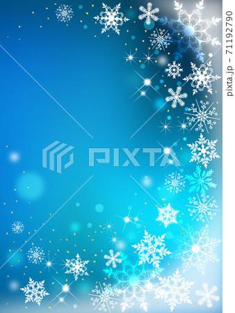 クリスマス 雪の結晶 ブルー背景 縦型578のイラスト素材 クリスマス 雪の結晶 ブルー背景 縦型578のイラスト素材
