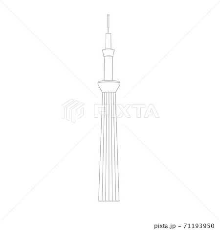 東京の名所（簡略した東京スカイツリー） 71193950