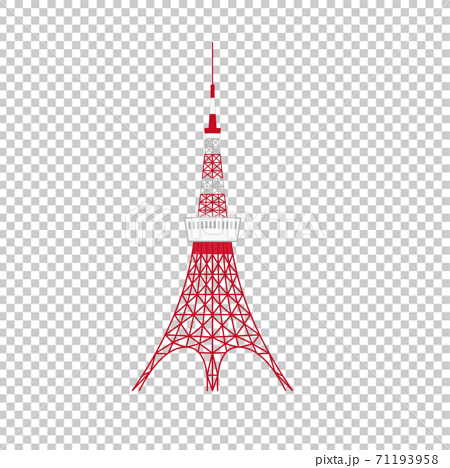東京の名所 東京タワー のイラスト素材