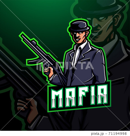 Mafia esport mascot logo gaming design 71194998