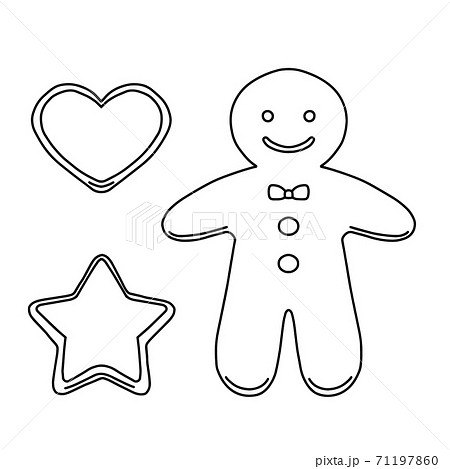 クリスマス クッキー かわいい 線画 クリスマス クッキー かわいい 線画 71197860