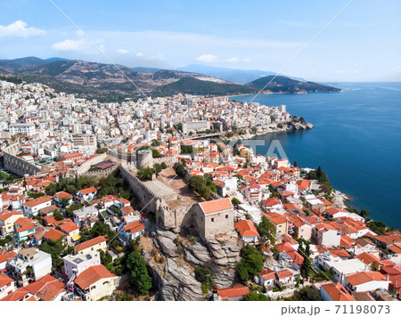 Panoramic view of Kavala, Greece 71198073