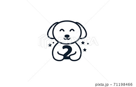 animal pets dog cute line with number 2 vector design animal pets dog cute line with number 2 vector design 71198466