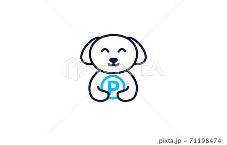 animal pets dog cute line with park logo vector icon design animal pets dog cute line with park logo vector icon design 71198474