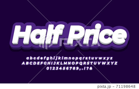 Half Price Sale discount promotion  3d purple template 71198648