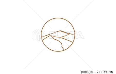 Desert line art outline minimalist logo vector  illustration design 71199140