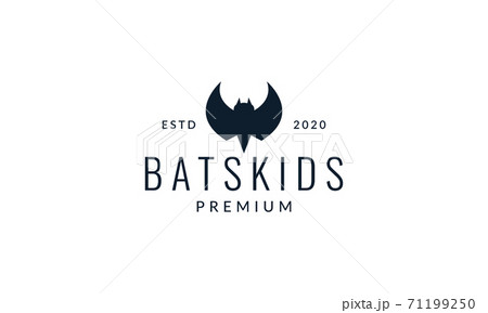 animal bat kids shape logo vector icon illustration design 71199250