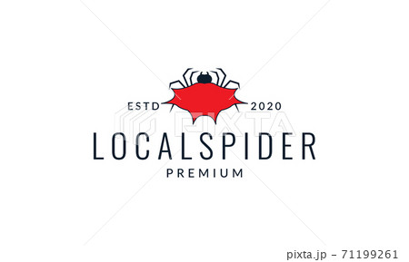 spider silhouette modern shape logo vector icon illustration design art 71199261