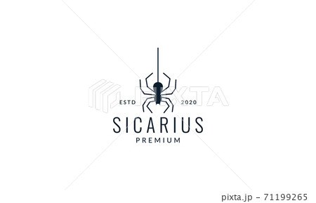 spider silhouette modern shape logo vector icon illustration design art 71199265
