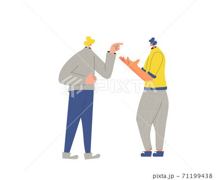 Pair of people conflict. Quarrel vector design. 71199438