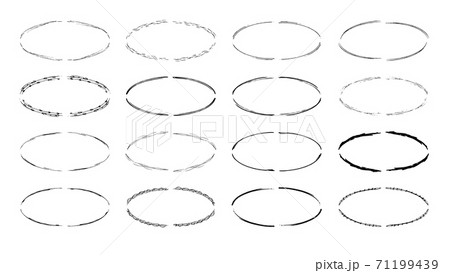 Set of black circle vector grunge frames. 71199439