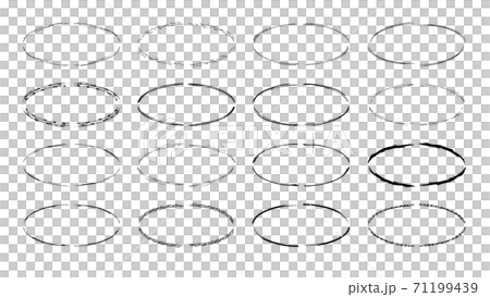 Set of black circle vector grunge frames. Set of black circle vector grunge frames. 71199439