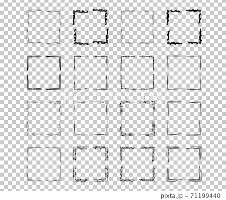 Set of black square vector grunge frames. Set of black square vector grunge frames. 71199440