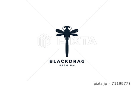 animal insect dragonflies black cartoon logo vector icon illustration design 71199773