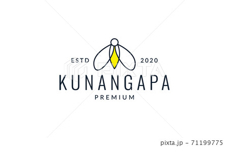 animal insect fireflies minimalist shape lines color logo vector icon illustration design 71199775