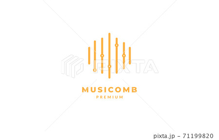 bee honey comb hexagonal vertical line logo vector icon illustration design bee honey comb hexagonal vertical line logo vector icon illustration design 71199820