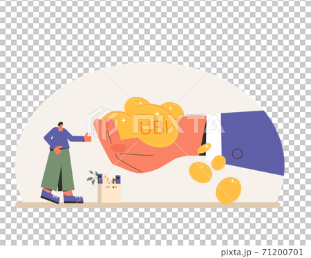 Universal basic income. UBI. Benefit or stipend... - Stock Illustration ...