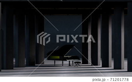 Musical background.Piano music concept.3d illustration. 71201778