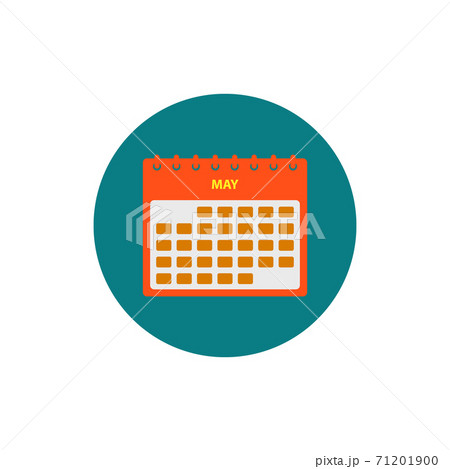 May Calendar Icon. Button style vector EPS. 71201900