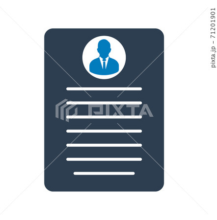 Resume icon. Flat style vector EPS. 71201901
