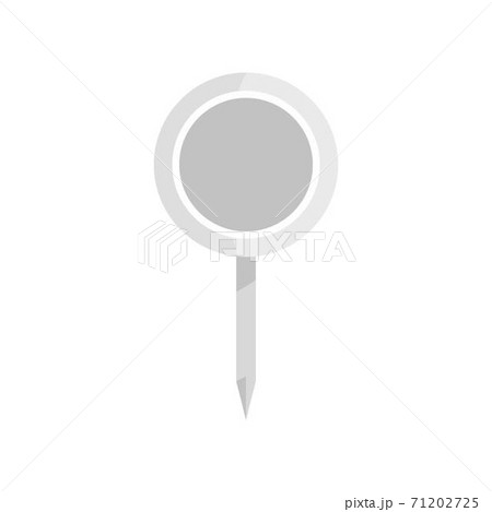 Round pin icon, flat style. Round pin icon, flat style. 71202725
