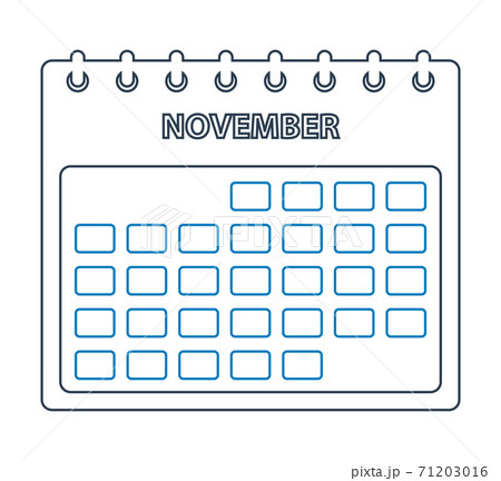 November Calendar line Icon. Editable vector EPS. 71203016