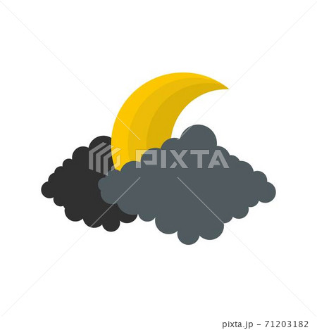 Moon icon, flat style 71203182
