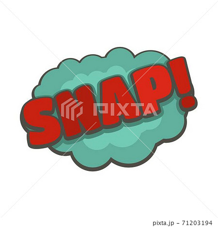 Comic boom snap icon, flat style 71203194