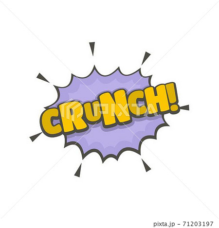 Comic boom crunch icon, flat style 71203197