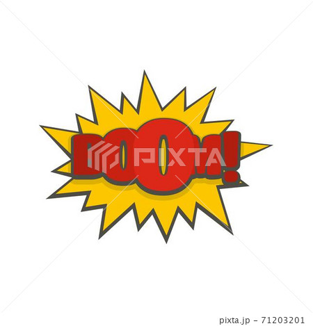Comic boom big icon, flat style 71203201