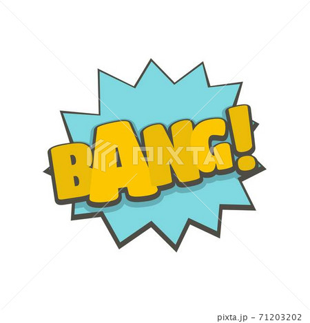 Comic boom bang icon, flat style 71203202