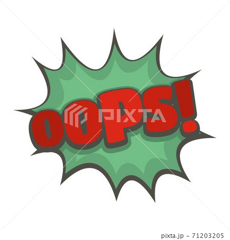 Comic boom oops icon, flat style 71203205