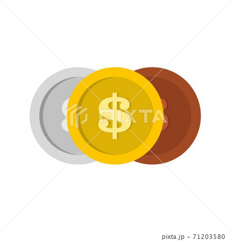 Making coin icon, flat styleのイラスト素材 [71203580] - PIXTA