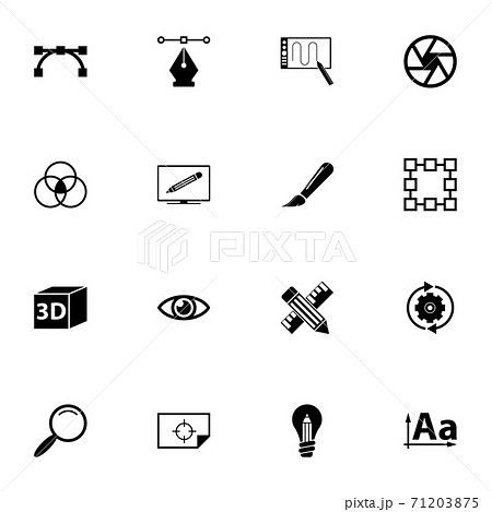 Design - Flat Vector Iconsのイラスト素材 [71203875] - PIXTA