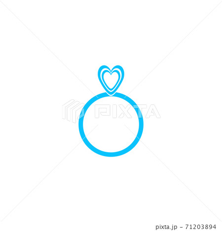 Heart ring icon flat. Heart ring icon flat. 71203894
