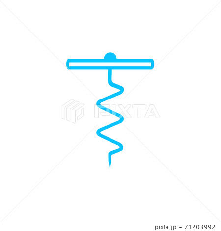 Corkscrew icon flat. Corkscrew icon flat. 71203992