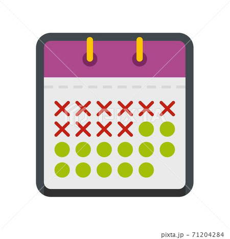 Calendar plan icon, flat style 71204284