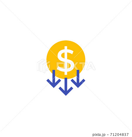 reduce costs, price reduction flat icon reduce costs, price reduction flat icon 71204837