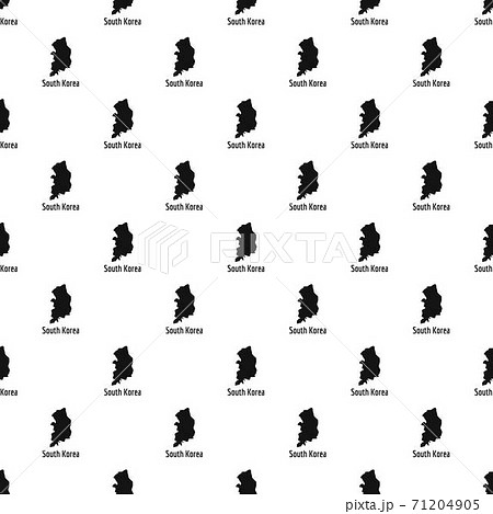 South Korea map in black vector simple 71204905