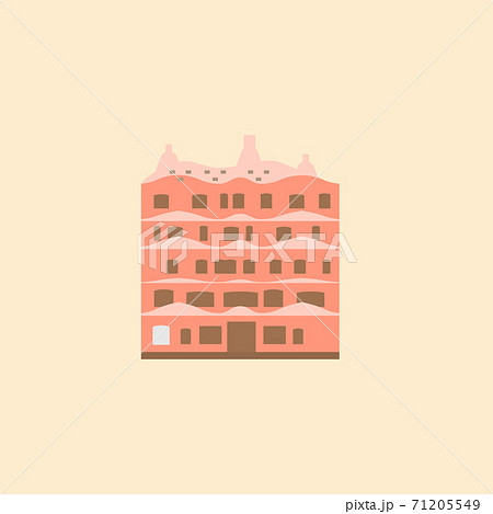 Casa Mila Famous Building Iconのイラスト素材 Casa Mila Famous Building Iconのイラスト素材