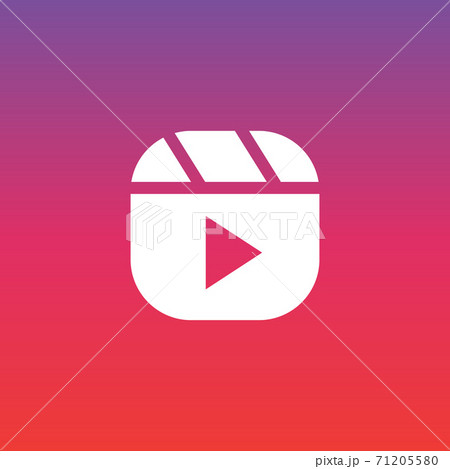 Play button. Vector flat icon 71205580