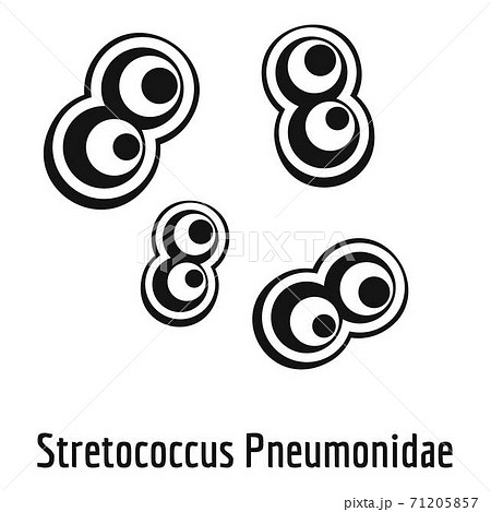 Stretococcus pneumonidae icon, simple style. Stretococcus pneumonidae icon, simple style. 71205857