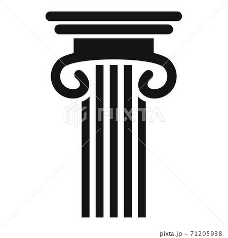 Double columned column icon, simple style. Double columned column icon, simple style. 71205938