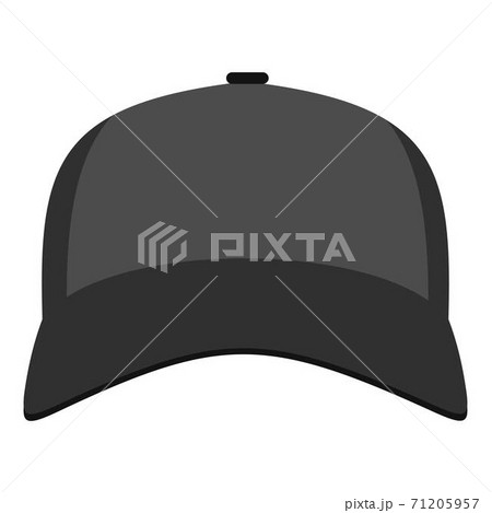 Baseball hat in front icon, flat style. 71205957